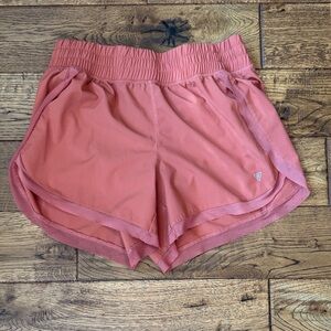 Women's Athletic Shorts in Coral by Yogasmoga